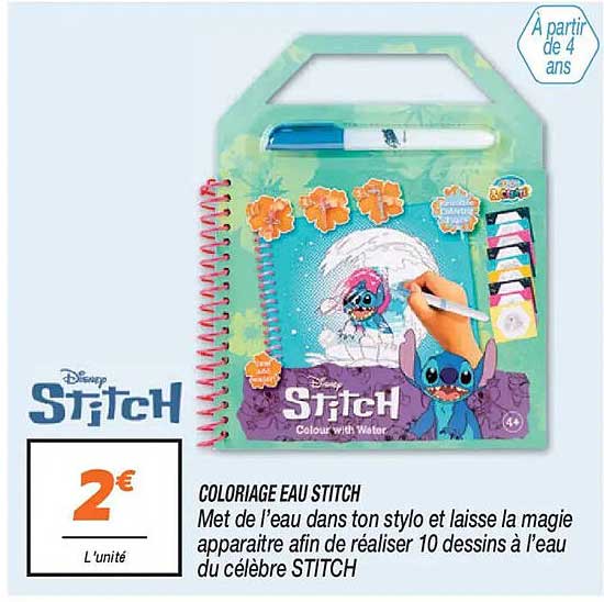 COLORIAGE EAU STITCH