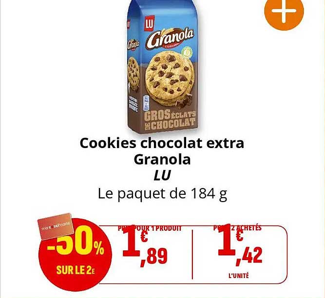 Cookies chocolat extra Granola