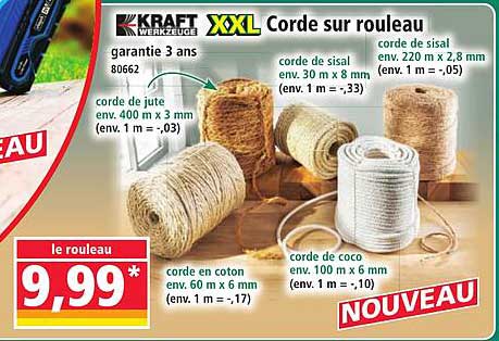 Corde sur rouleau