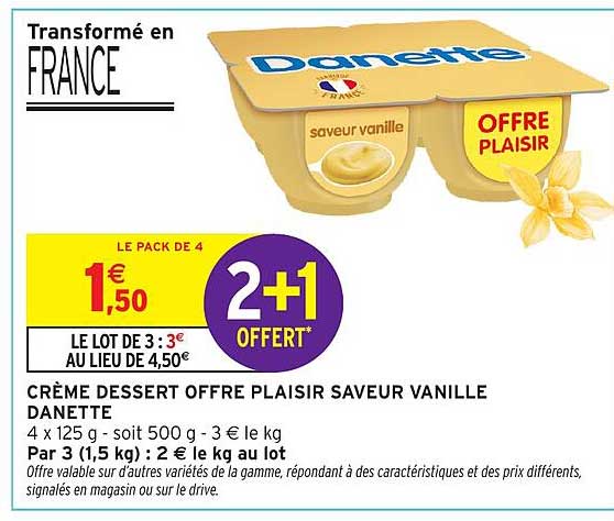 CRÈME DESSERT OFFRE PLAISIR SAVEUR VANILLE DANETTE