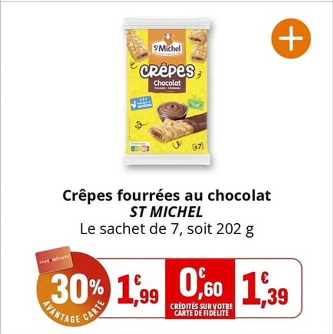 Crêpes fourrées au chocolat ST MICHEL