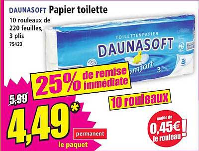 DAUNASOFT Papier toilette