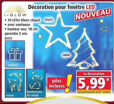 Décoration pour fenêtre LED I-GLOW