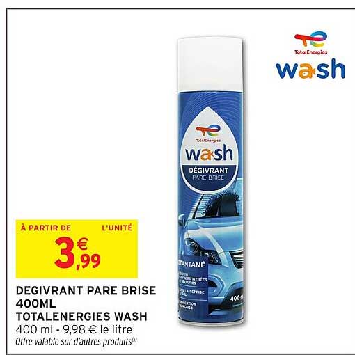 Dégivrant Pare Brise 400ML TotalEnergies Wash