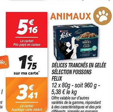 DÉLICES TRANCHÉS EN GELÉE SÉLECTION POISSONS FELIX