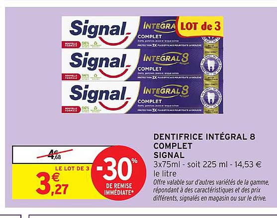 DENTIFRICE INTÉGRAL 8 COMPLET, SIGNAL