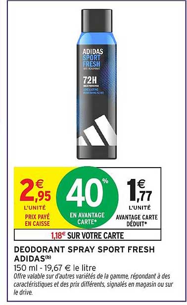 DEODORANT SPRAY SPORT FRESH ADIDAS