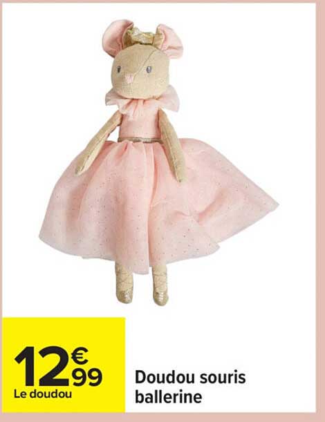 Doudou souris ballerine