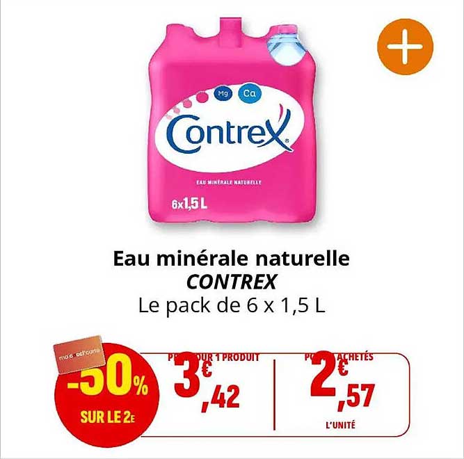Eau minérale naturelle CONTREX Le pack de 6 x 1,5 L