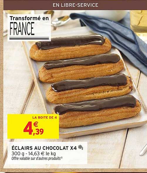 ÉCLAIRS AU CHOCOLAT X4
