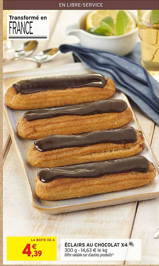 ÉCLAIRS AU CHOCOLAT X4