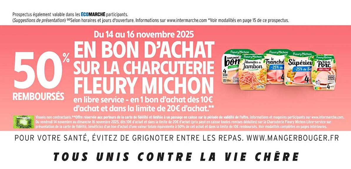 EN BON D’ACHAT SUR LA CHARCUTERIE FLEURY MICHON