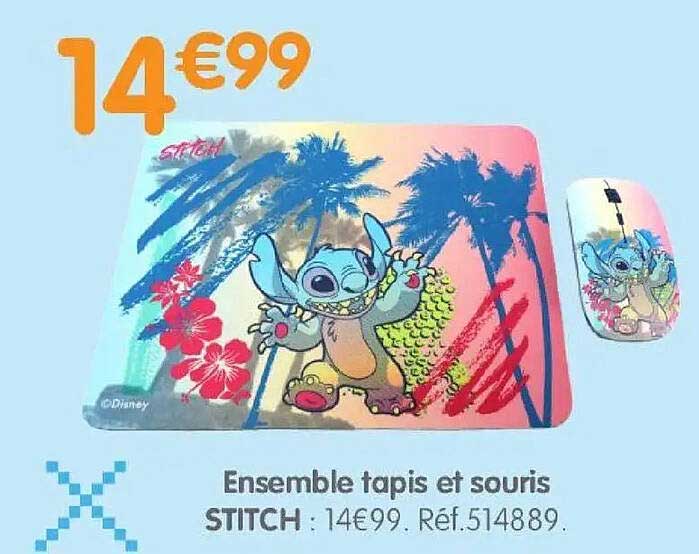 Ensemble tapis et souris STITCH