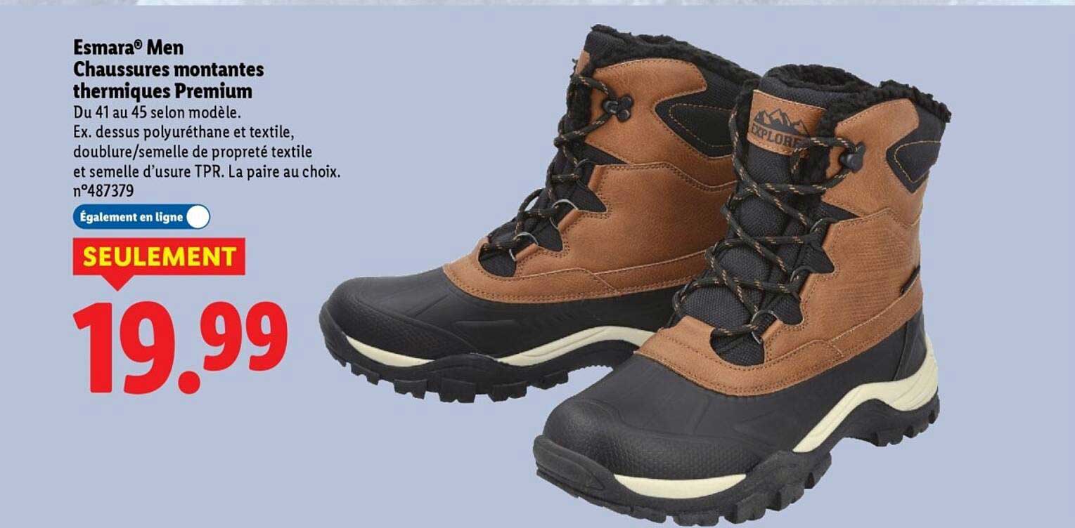 Esmara® Men Chaussures montantes thermiques Premium