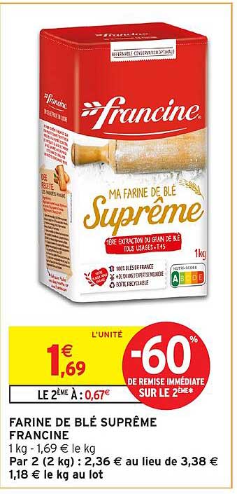 FARINE DE BLÉ SUPRÊME FRANCINE