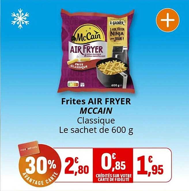 Frites AIR FRYER MCCAIN Classique Le sachet de 600 g