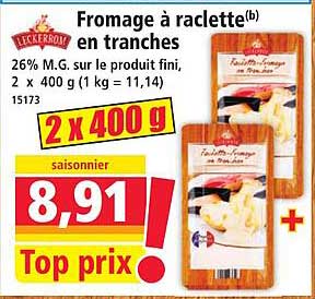 Fromage à raclette en tranches