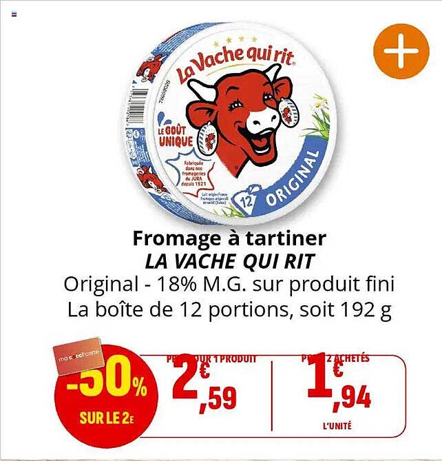Fromage à tartiner LA VACHE QUI RIT