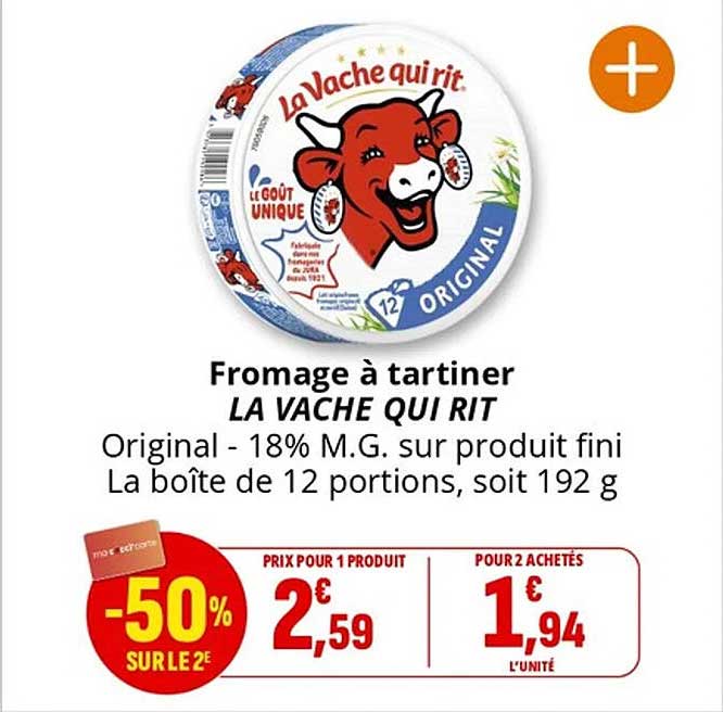 Fromage à tartiner LA VACHE QUI RIT
