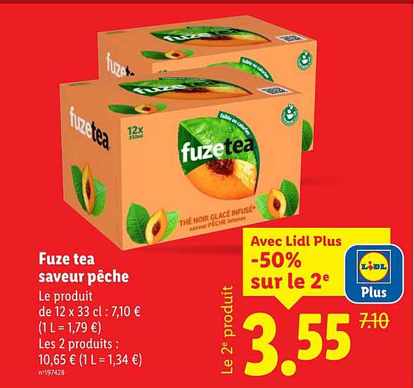 Fuze tea saveur pêche