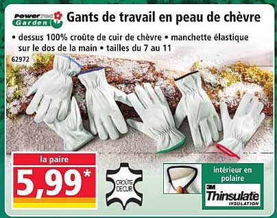 Gants de travail en peau de chèvre