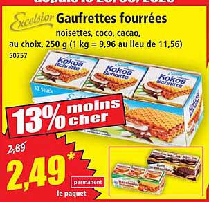 Gaufrettes fourrées