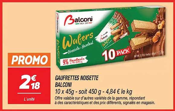 GAUFRETTES NOISETTE