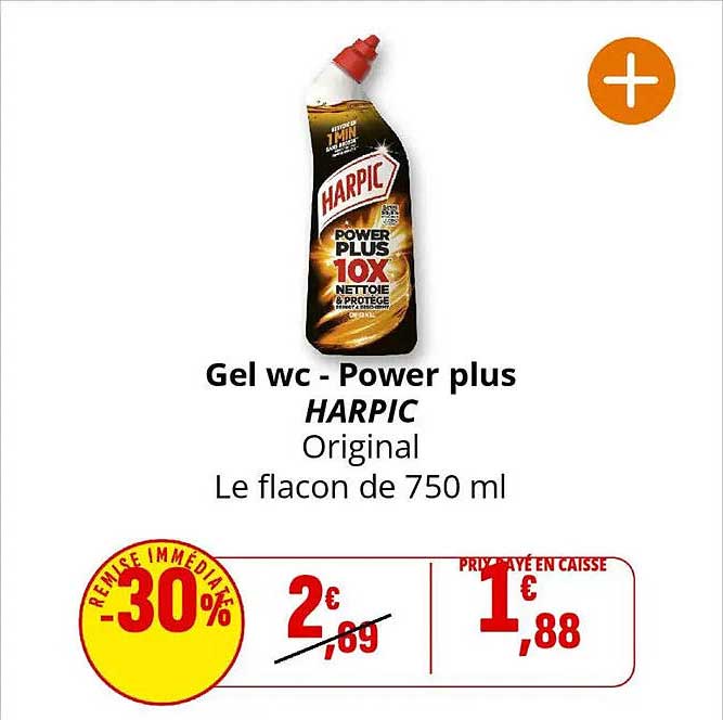 Gel wc - Power plus HARPIC Original Le flacon de 750 ml