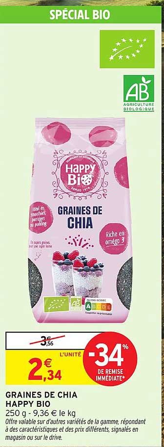 GRAINES DE CHIA HAPPY BIO