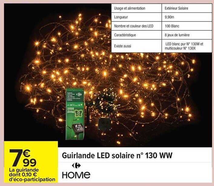 Guirlande LED solaire n° 130 WW