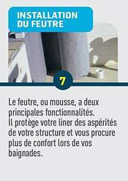 INSTALLATION DU FEUTRE