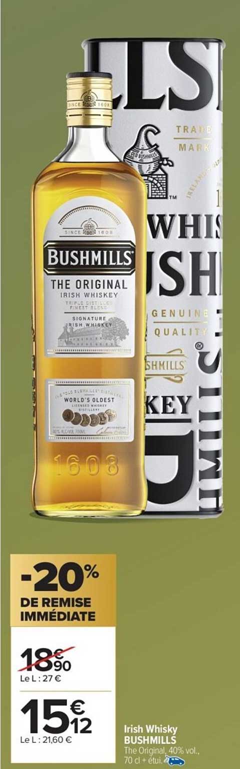 Irish Whisky BUSHMILLS The Original