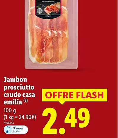 Jambon prosciutto crudo casa emilia