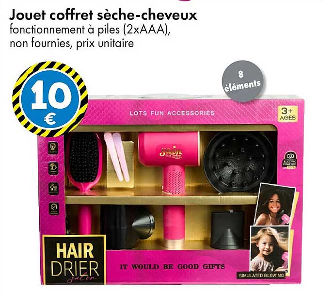 Jouet coffret sèche-cheveux