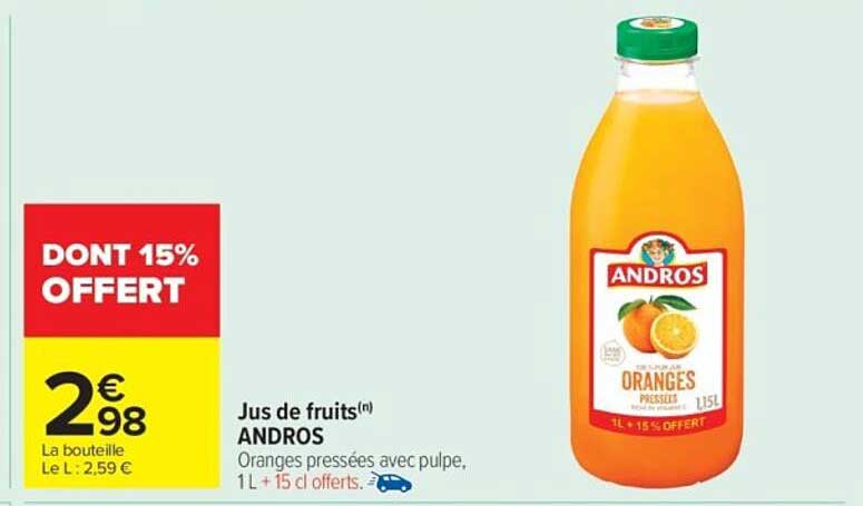 Jus de fruits(n) ANDROS - 1,5L