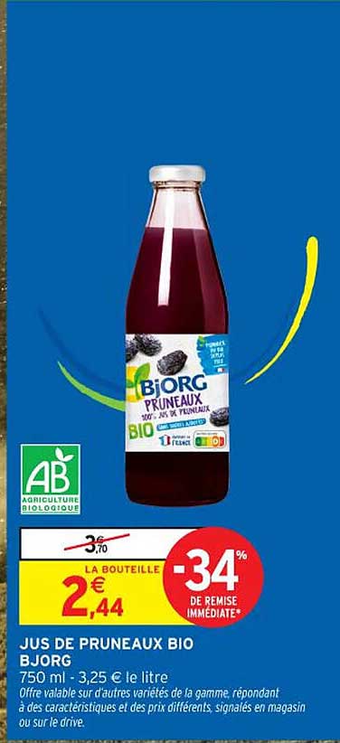 JUS DE PRUNEAUX BIO BJORG