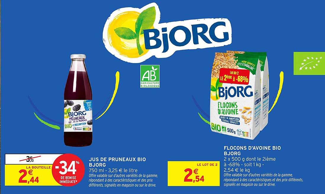 JUS DE PRUNEAUX BIO BJORG