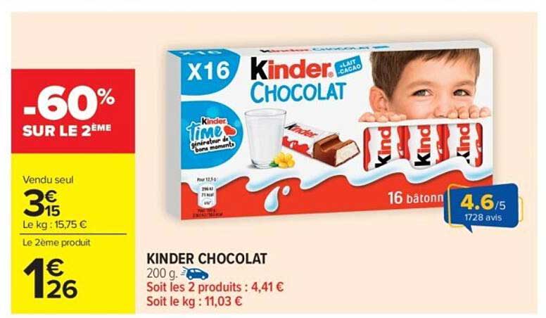 Kinder Chocolat 200 g