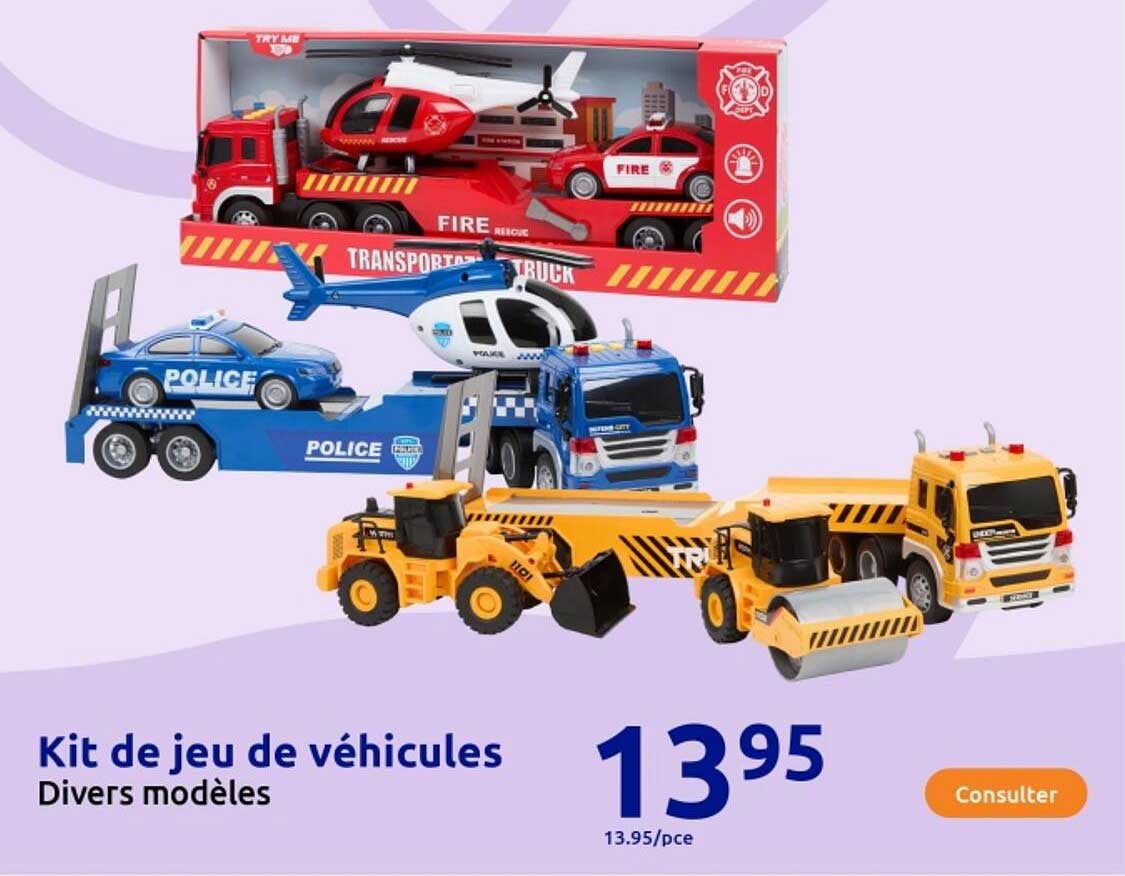 Kit de jeu de véhicules