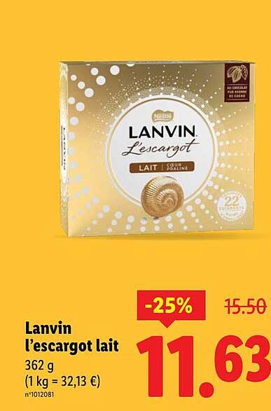 Lanvin l'escargot lait