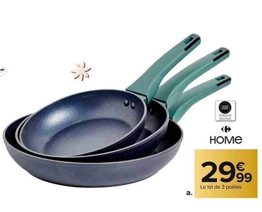 Le lot de 3 poêles