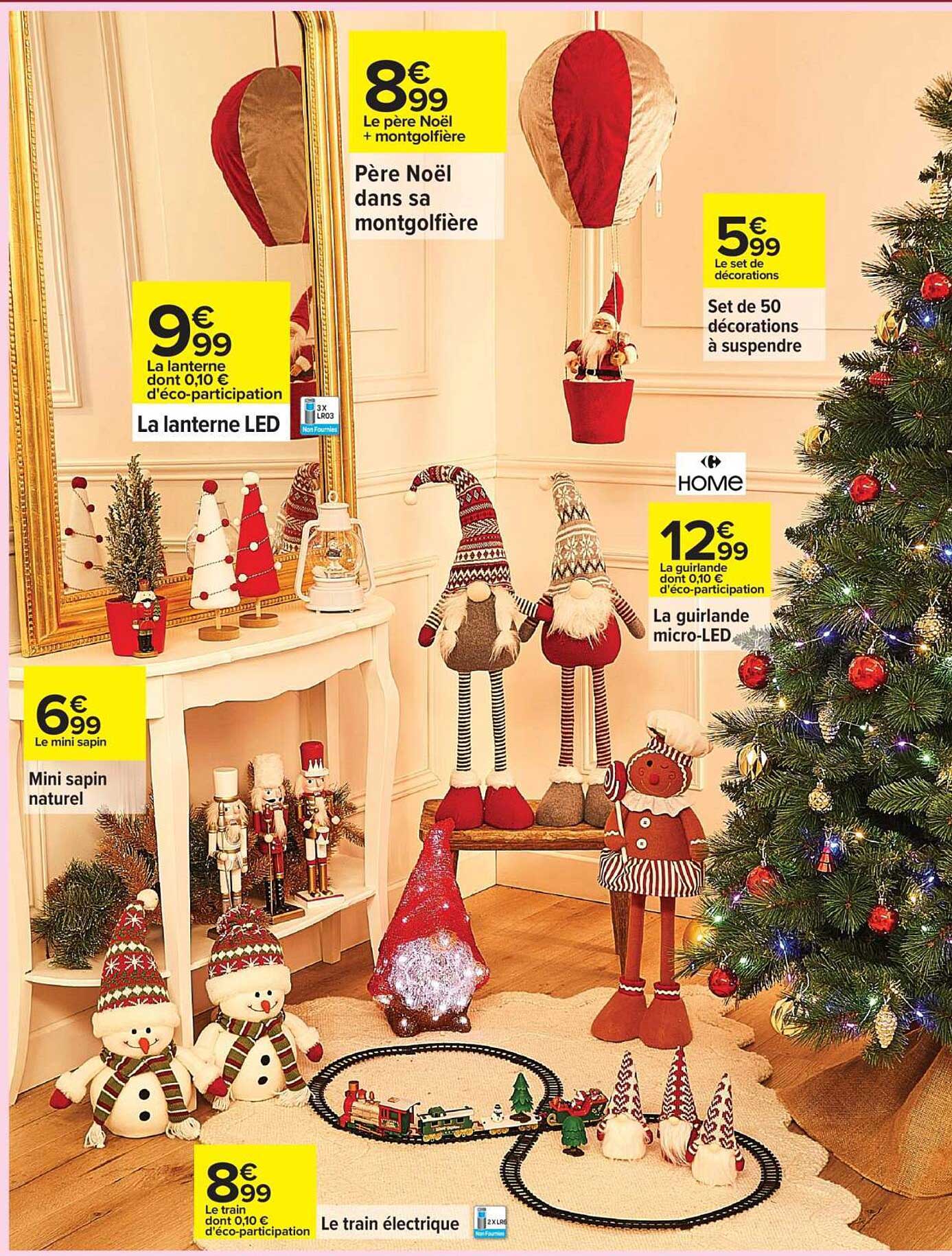 Le père Noël dans sa montgolfière