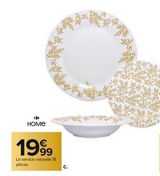 Le service vaisselle 18 pièces