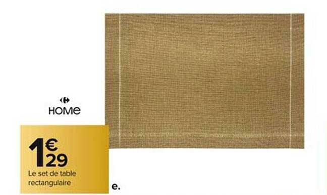 Le set de table rectangulaire