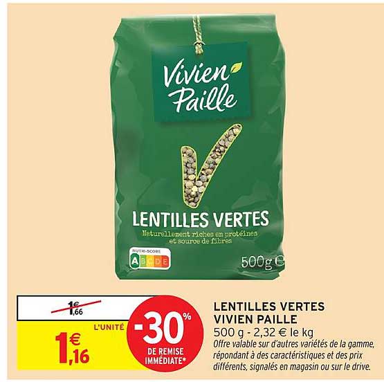 LENTILLES VERTES VIVIEN PAILLE