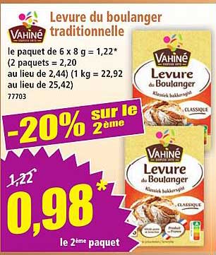 Levure du boulanger traditionnelle