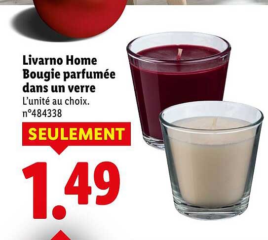 Livorno Home Bougie parfumée dans un verre