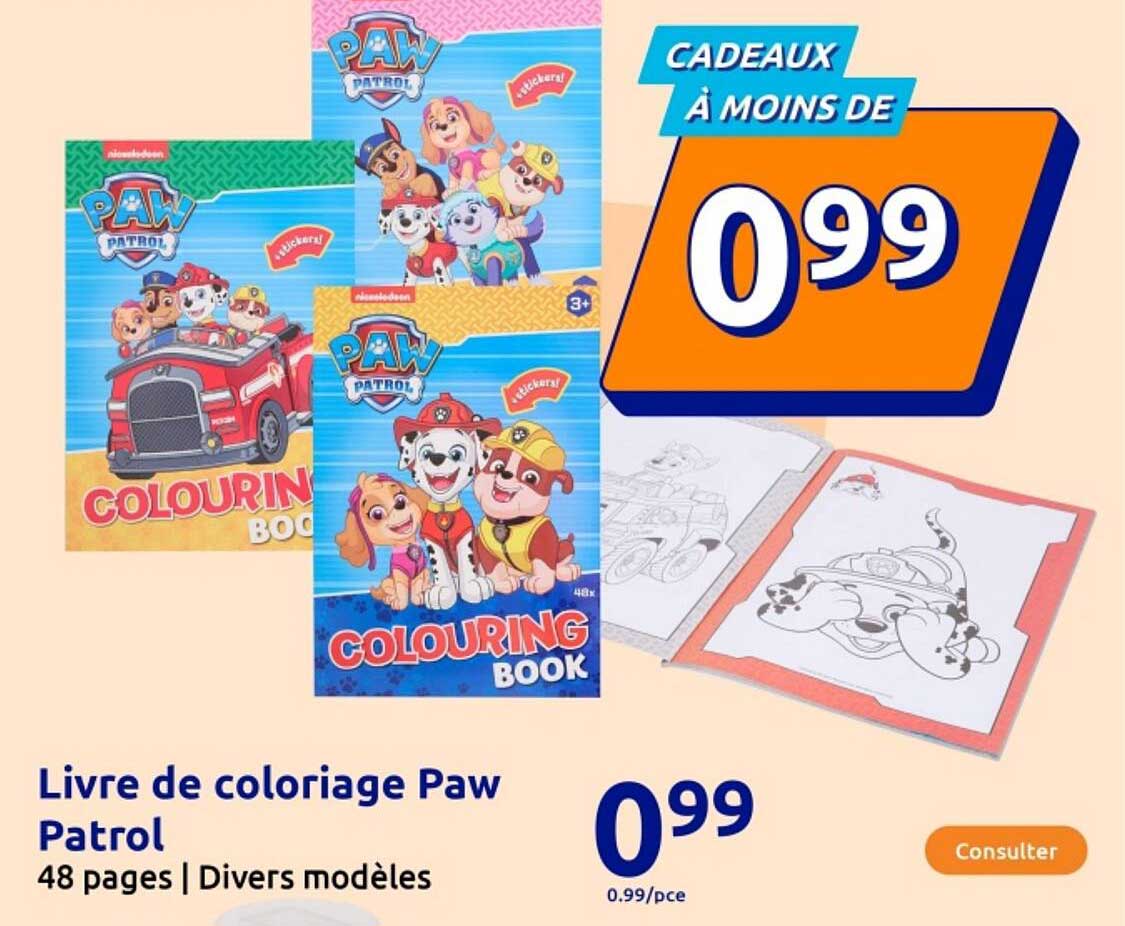 Livre de coloriage Paw Patrol