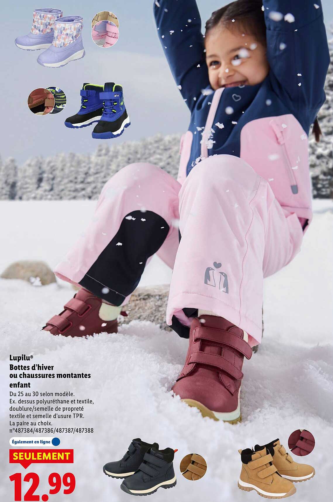 Lupilu® Bottes d’hiver ou chaussures montantes enfant
