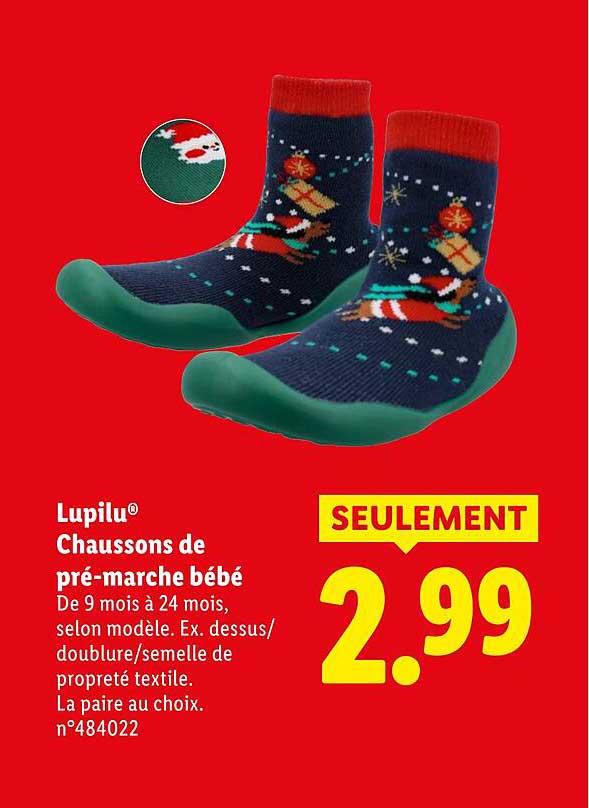 Lupilu® Chaussons de pré-marche bébé